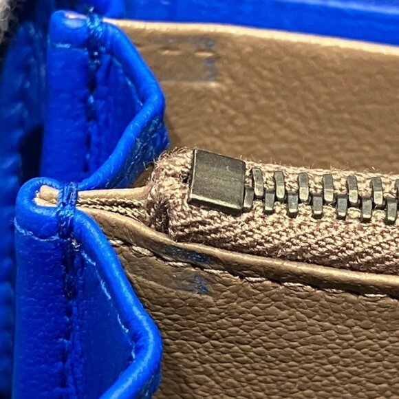 BOTTEGA VENETA Blue Intrecciato Wallet - Picture 8 of 9